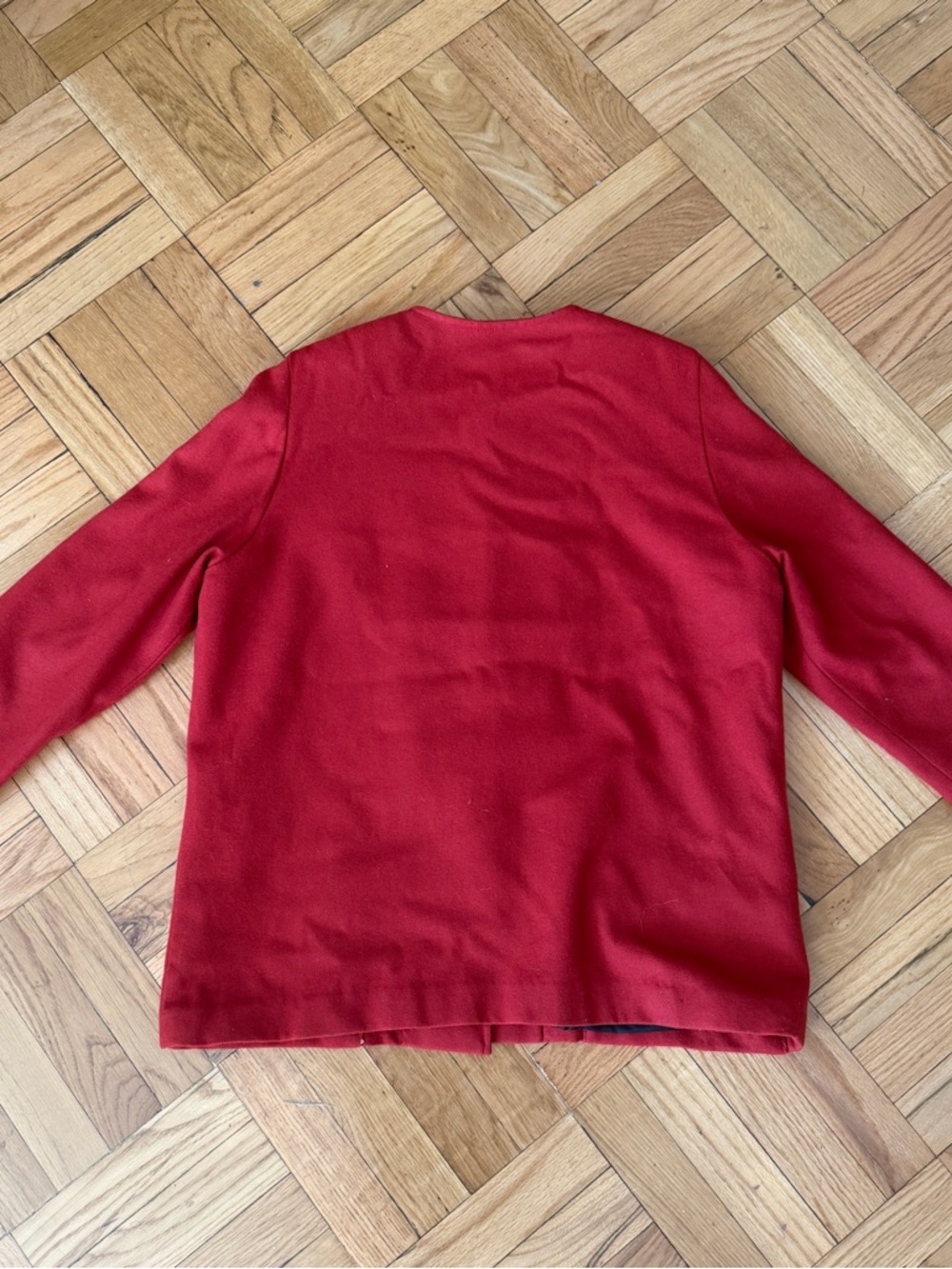 Women's Red Button-Front Jacket - Picture 2 of 5